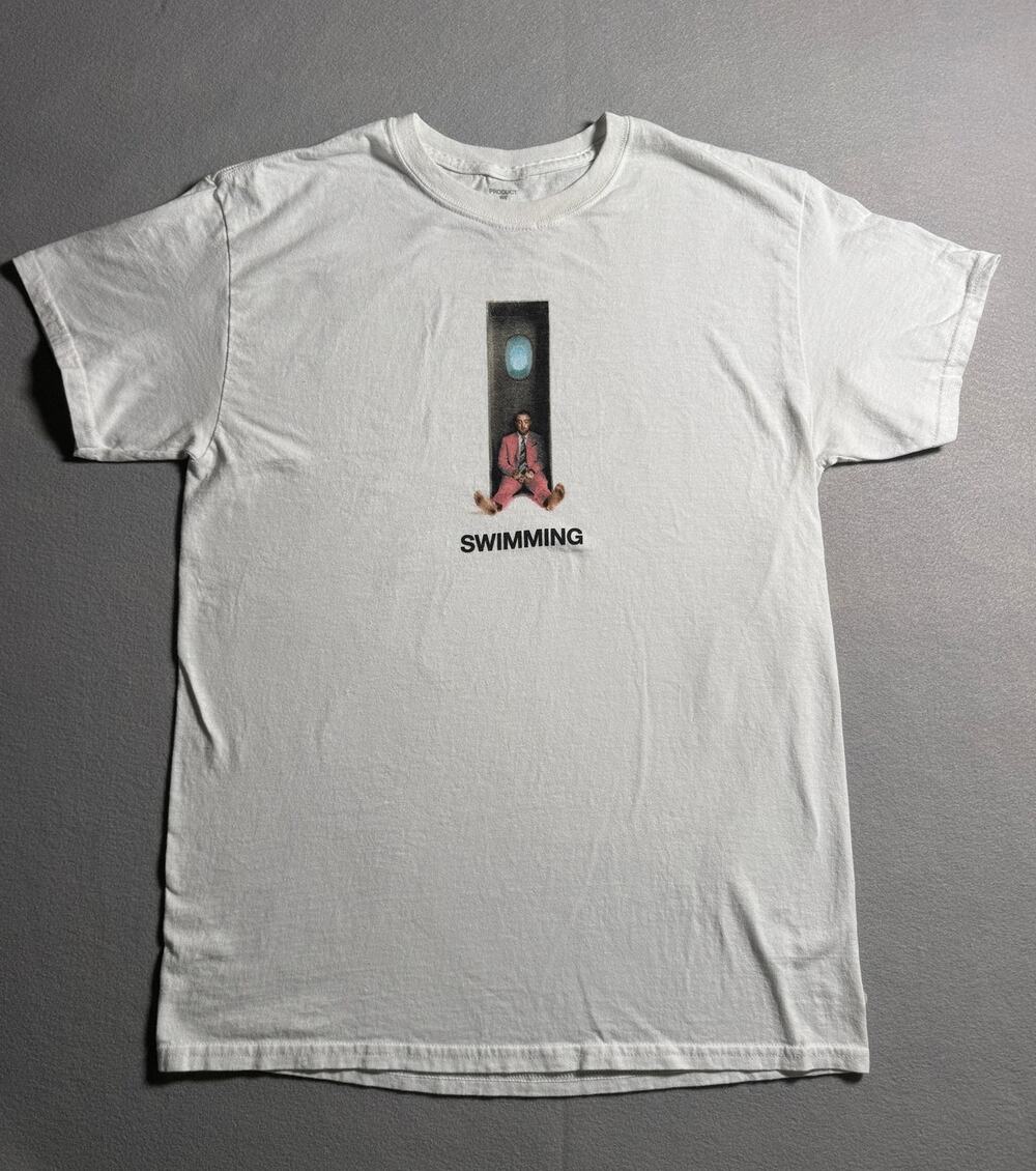 Mac Miller Swimming Album Cover 2 Sided Shirt Tracks on Back Size M